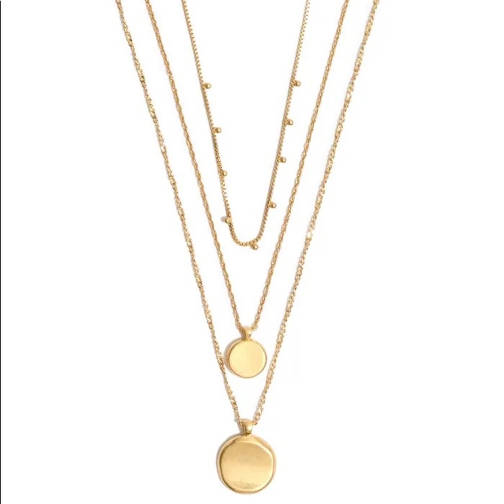 Madewell Layered Coin Necklace Set